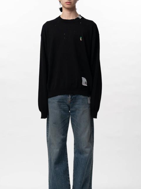 Distressed Knit Sweater