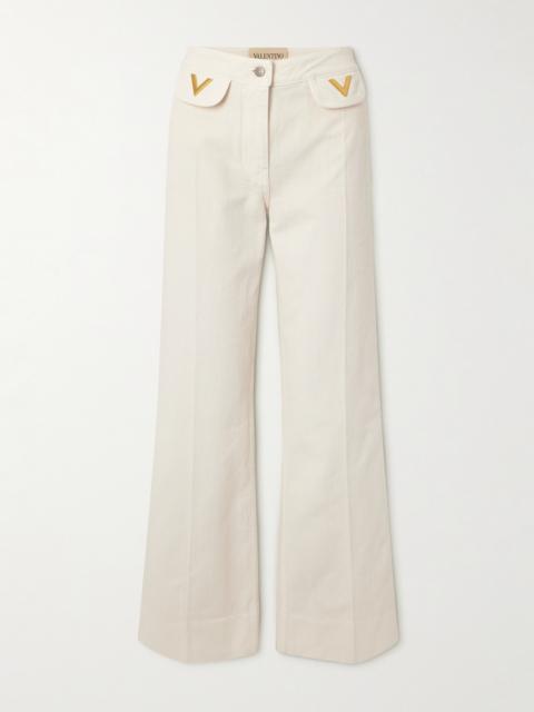 Embellished Straight-leg Jeans