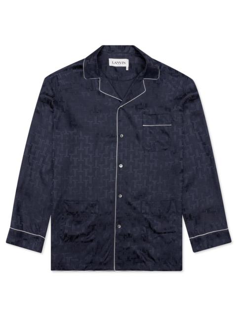 LANVIN JASKET SHIRT PLASTRON PRINTED - MIDNIGHT BLUE