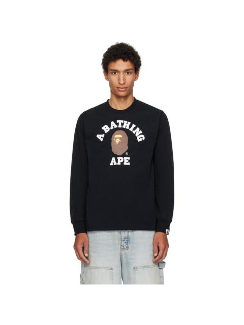 Black College LS T-shirt