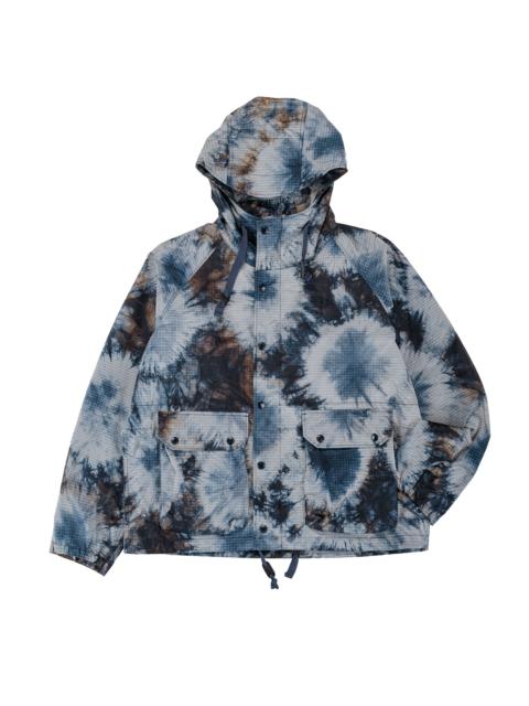 Lt Parka Navy Nylon Tie Dye Print Ripstop