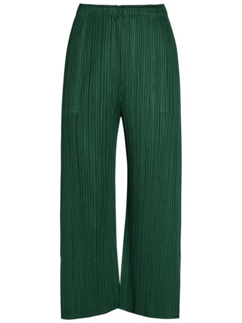 Pleats Please Issey Miyake Pleated Wide-leg Woven Trousers