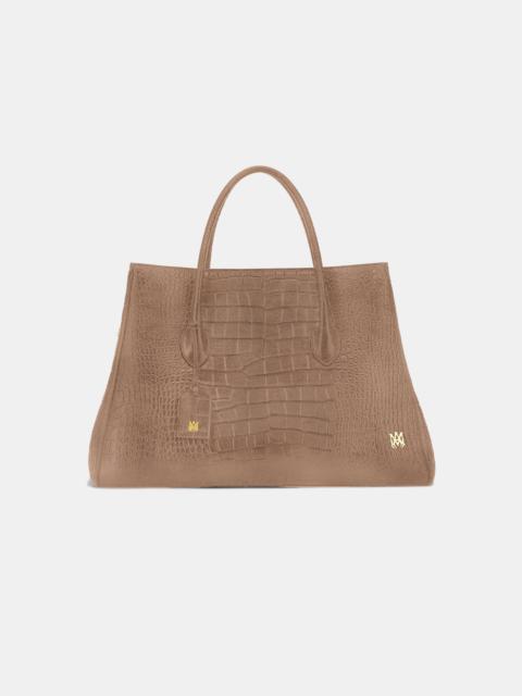 SUEDE CROC HONEY 50 TOTE