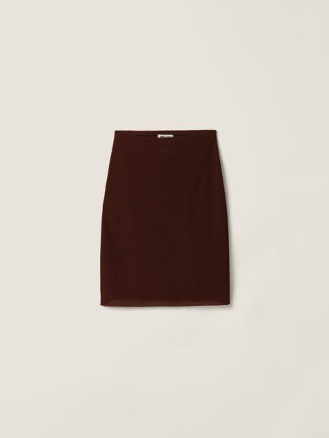 Silk mid-length skirts