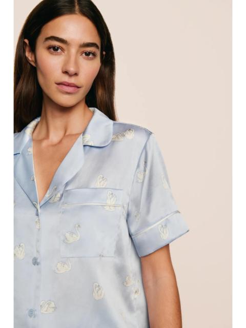 Inez Washable Silk Printed Short PJ Set