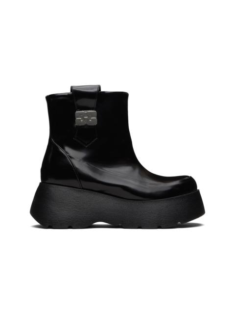 Black Sue Platform Boots