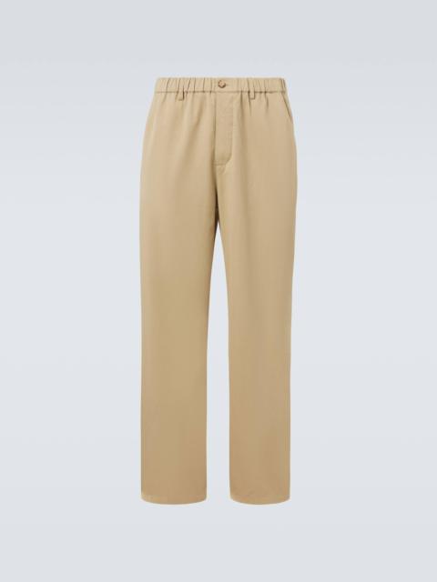 Cotton straight pants