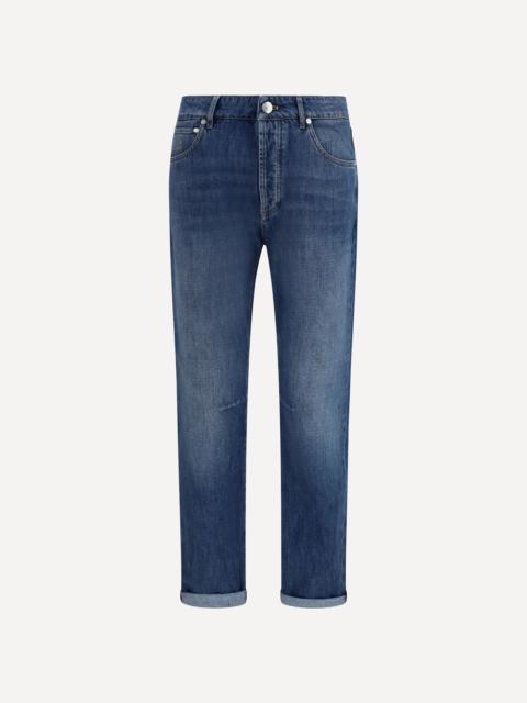 Straight five-pocket Jeans in cotton