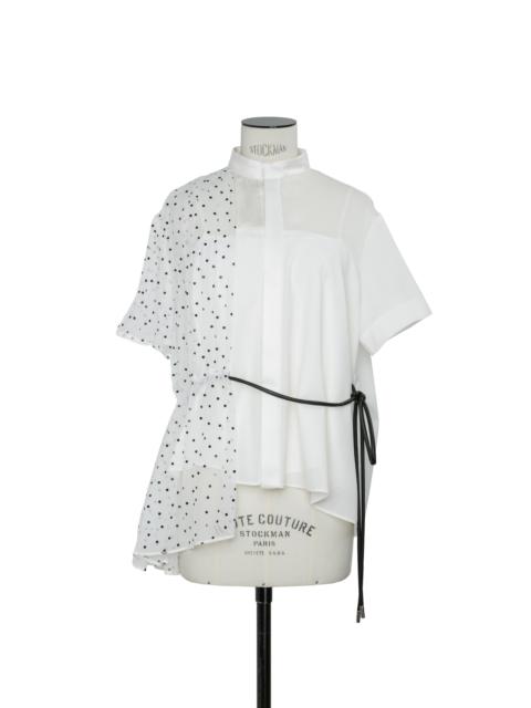 Wool Suiting x Polka Dot Blouse