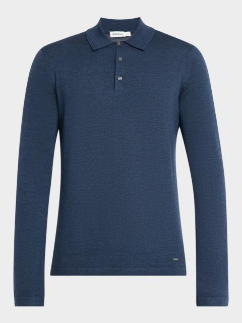 Men's Reynolds Wool Long-Sleeve Polo Shirt