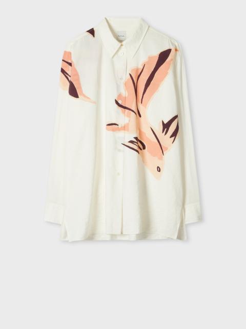 Women's Cream 'Le Peche Fish' Silk-Blend Shirt