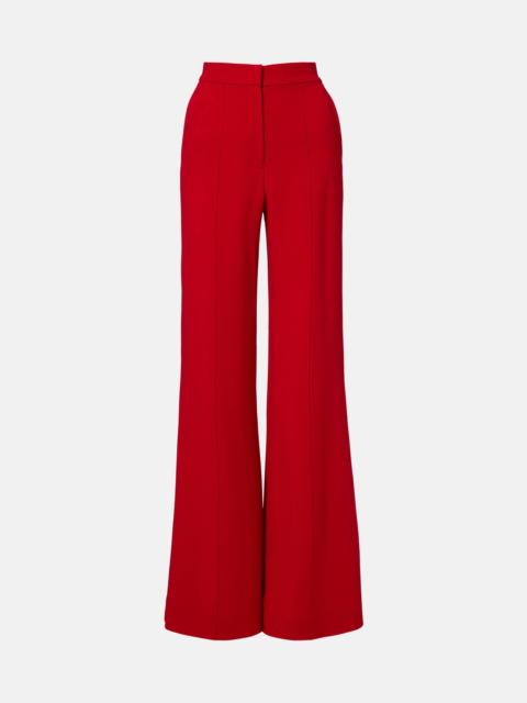 High-rise cady flared pants