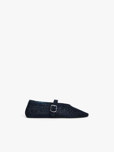 BALLET FLATS IN KNITTED LUREX