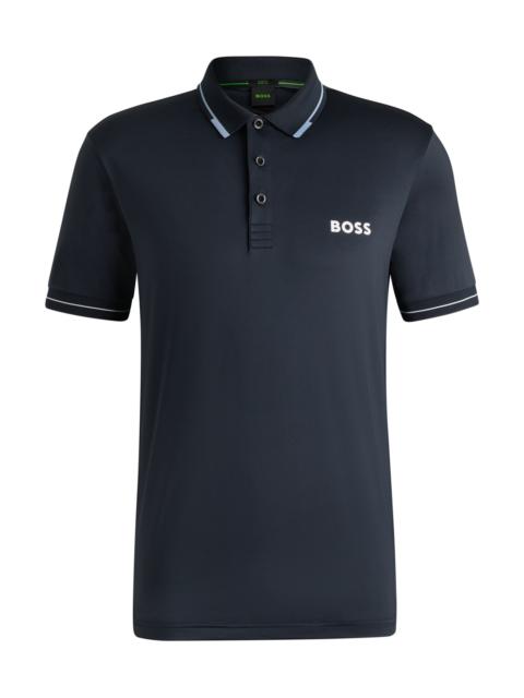 SLIM-FIT POLO SHIRT WITH CONTRAST LOGOS