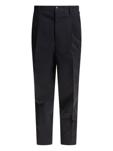 pleated pinstripe trousers
