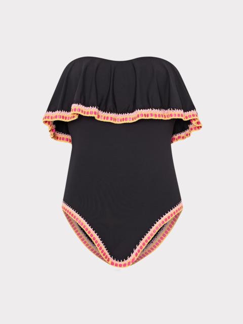 Strapless Crochet Ruffle One Piece