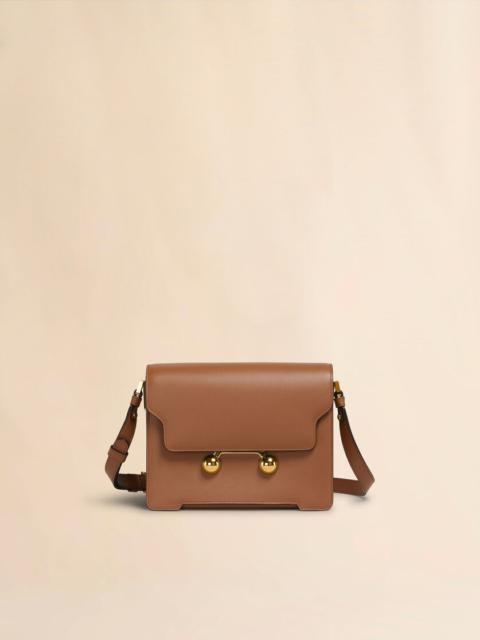 BROWN LEATHER TRUNKAROO MEDIUM SHOULDER BAG