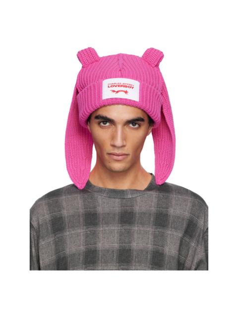 Pink Chunky Rabbit Beanie