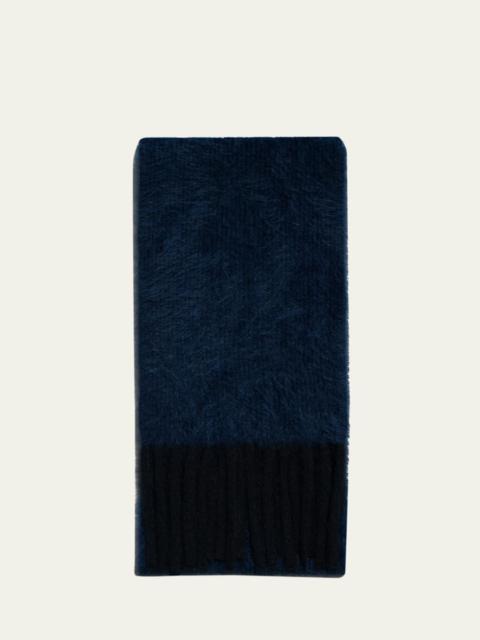 Cloud Cashmere Rib Fringe Scarf