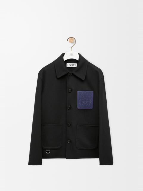 Workwear jacket in wool and cashmere