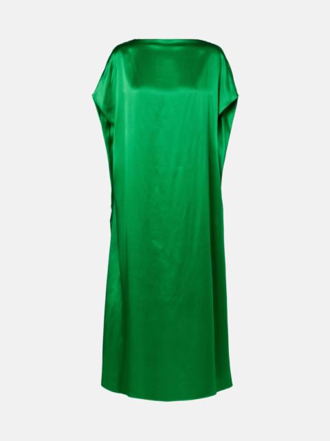 Silk satin midi dress
