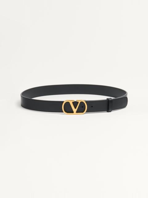 VLOGO SIGNATURE BELT IN SHINY CALFSKIN 30 MM