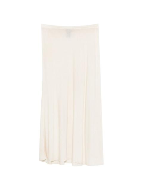 hand-painted midi skirt