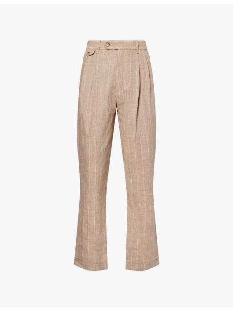 Jacob Pleated Linen Trousers