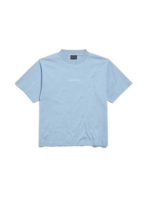 Women's Balenciaga Back T-shirt Medium Fit in Light Blue/white