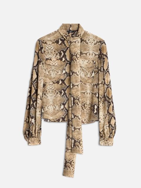 BALLOON SLEEVE BLOUSE in Viscose Snake