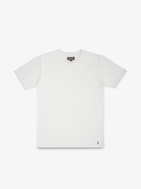 11OZ COTTON KNIT CREW NECK T-SHIRT - WHITE