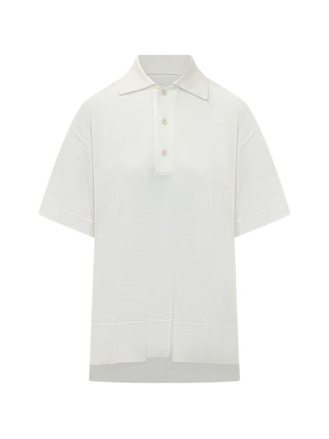 short-sleeve wool polo shirt