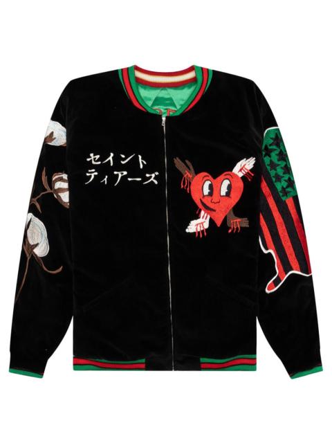 SAINT MICHAEL X SUKAJYAN REVERSIBLE JACKET - GREEN/PINK