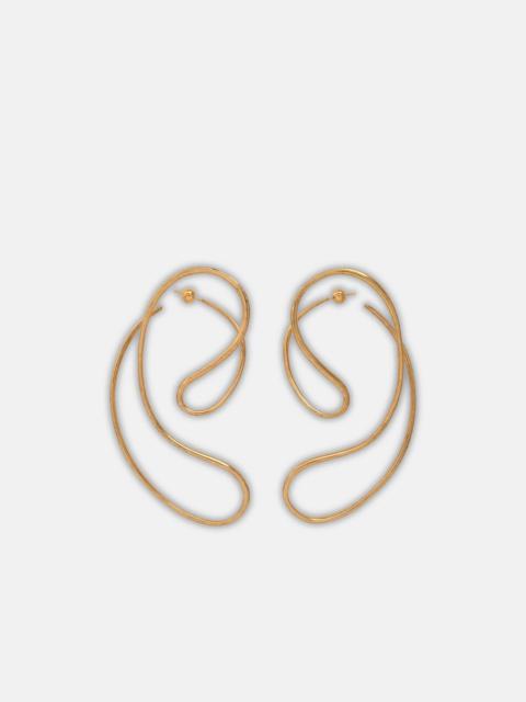 GOLD 'P CONTINUA LARGE' EARRINGS