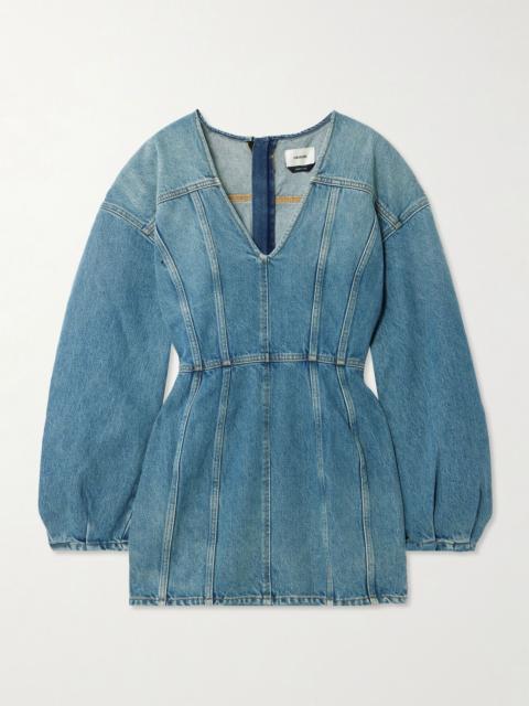 Darly paneled denim mini dress Light denim