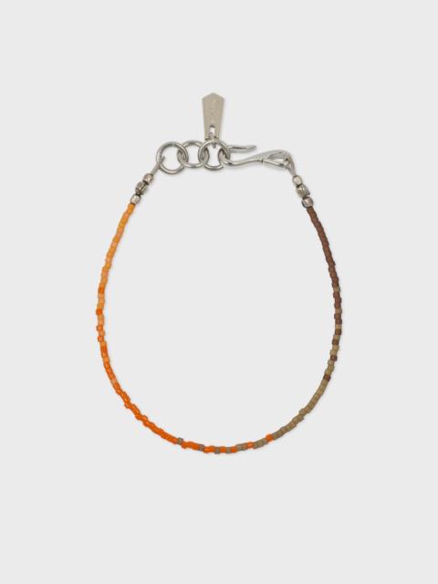 Orange and Brown Beaded Bracelet