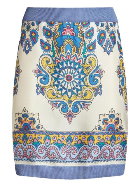 paisley-print skirt