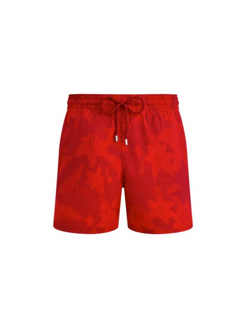Men Stretch Short Swim Trunks Flower Power