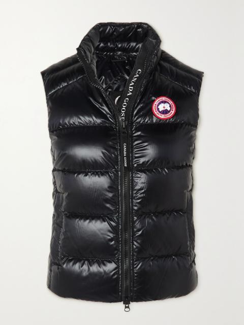 Cypress quilted recycled ripstop down vest Black