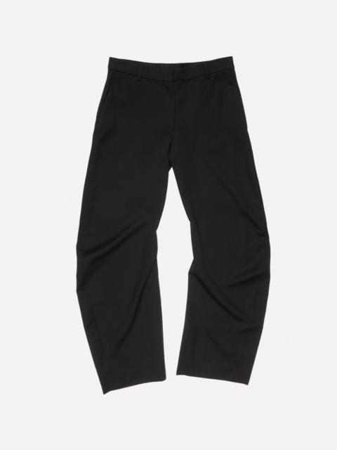 Tailored wool trousers - Black