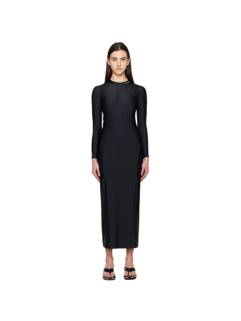 Black Rashguard L/S Maxi Dress