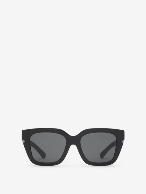 Inlaid Check Square Sunglasses