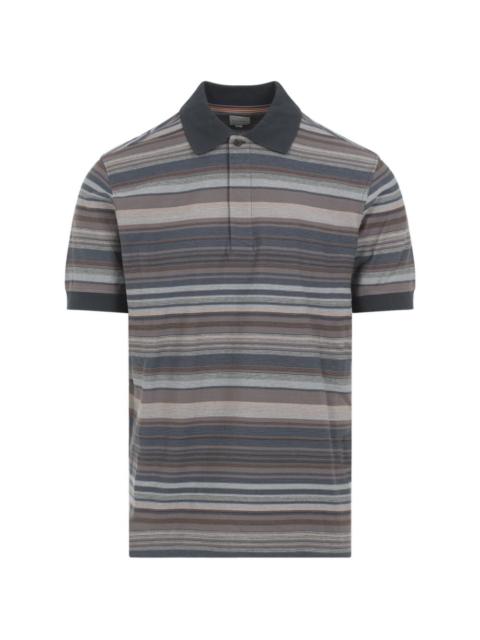 striped short-sleeve polo shirt