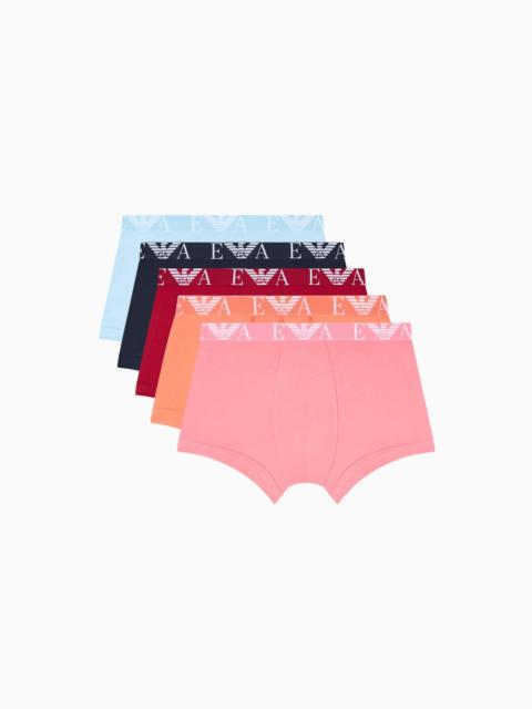 FIVE-PACK OF RAINBOW BOXER BRIEFS