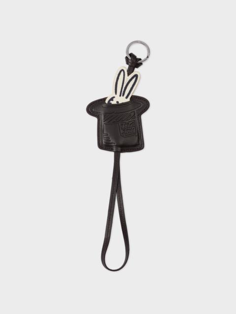 'Rabbit in a Hat' Leather Keyring