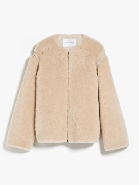 PANNO Teddy fabric crew-neck jacket