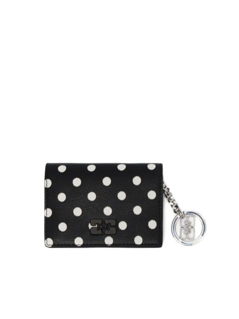 polka-dot logo-charm wallet
