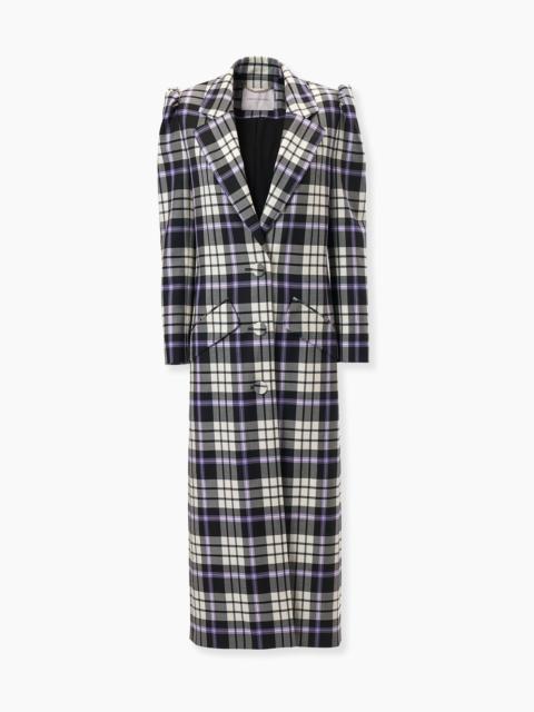 Plaid Single-Breasted Coat