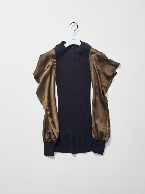 Satin x Cotton Knit Pullover