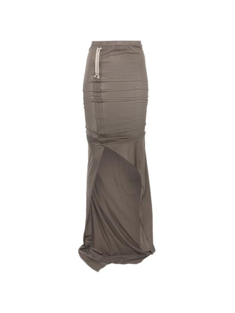 Soft Edfu slit-detail maxi skirt